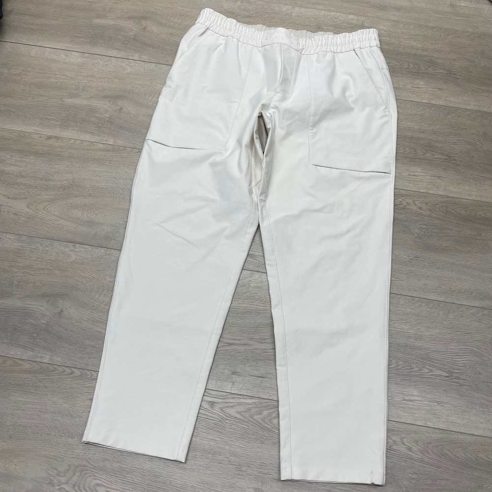 Lululemon Bowline Pants Mens XL White Casual Athletic Elastic Waist Trousers